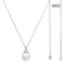 Approx. 16.0 mm, Shangri - La Lot, Edison Pearl, Solitaire Pearl, Cup CZ Paved Hinge Clasp Pendant with Cable Chain