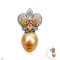 Approx. 11.0 - 13.0 mm, Gold South Sea Pearl, Cattleya Pearl Pendant