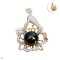 Approx. 13.0 mm, Tahitian Pearl, Bunga Raya Pearl Brooch (Pendant)