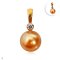 Approx. 11.0 mm, Gold South Sea Pearl, Diamond Dot Hinge Clasp Pearl Pendant