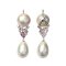 14.8 mm and 17.2 mm, Freshwater Pearl, Pearl Moissanite Hive Dangle Pearl Pendant