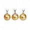 Approx. 10.5 - 11.0 mm, Gold South Sea Pearl, Diamond Dot Solitaire Pearl Pendant
