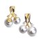 9.0 mm and 10.4 mm, White South Sea Pearl, Duo Pearl Diamond Pendant