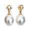 Approx. 10.5 mm up, White South Sea Pearl, Cabaret Daimond Dangle Pearl Pendant