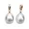 Approx. 11.0 mm up, White South Sea Pearl, Bail Daimond Paved Dangle Pearl Pendant