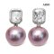 14.0 mm, Edison Pearl, CZ Radiant Cut Solitaire Pearl Pendant