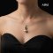 Approx. 10.0 mm, Edison Pearl, Drop Green CZ Halo Dangle Pearl Pendant