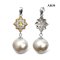 10.4 mm, Tahitian Pearl, Firework CZ Pearl Pendant