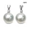 Approx. 9.0 mm, White South Sea Pearl, V Diamond Dot Pearl Pendant