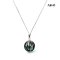 Approx. 11.0 mm, Galatea Pearl, Tahitian Pearl, Solitaire Pearl Pendant with Chain Necklace