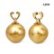 14.4 mm, Gold South Sea Pearl, Horseshoe Cap Dangle Pearl Pendant