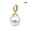 14.2 mm, White South Sea Pearl, Solitaire Pearl Hinge Clasp Pendant