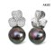 Approx. 15.0 - 16.0 mm, Tahitian Pearl, Umiko CZ Paved Solitaire Pearl Pendant
