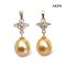 Approx. 7.0-8.0 mm, Gold South Sea Pearl, Saturn Pearl Pendant