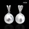 Approx. 10.0 mm, White South Sea Pearl, Rabbit Ears Dangle Solitaire Pearl Pendant