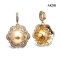 Approx. 10.4 mm, Gold South Sea Pearl, Solitaire Pearl Sunflower Halo Pendant