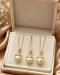 Approx. 13.0 mm, Gold South Sea Pearl, Solitaire Pearl CZ Paved Cap Pendant with Cable Chain Necklace