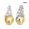 Approx. 11.0 mm, Gold South Sea Pearl, Icy Pearl Pendant