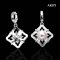 Approx. 6.7 mm, Hanamomo, Akoya Pearl, Solitaire Pearl Flower Hinge Clasp Pendant