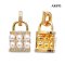 Approx. 3.0 mm up, AK Pearl, Lock & Love Pearl Pendant