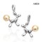 Approx. 8.0 mm, Gold South Sea Pearl, Balloon Dog Pearl Hinge Clasp Pendant