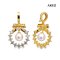 Approx. 6.0 mm, Hanamomo, Akoya Pearl, Wreath Bow Dangle Pearl Hinge Clasp Pendant