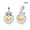 Approx. 7.0 - 8.0 mm, Gold South Sea Pearl, Wreath Bow Dangle Pearl Hinge Clasp Pendant