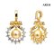Approx. 8.0 mm, Gold South Sea Pearl, Wreath Bow Dangle Pearl Hinge Clasp Pendant