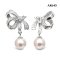Approx. 6.5 mm up, Hanamomo, Akoya Pearl, Miki Bow Dangle Pearl Pendant