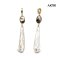 Approx. 8.3 mm, Nebula, Keshi Tahitian Pearl, Hinge Clasp Pendant Dangle Pearl & Mother of Pearl Club
