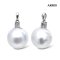 (PSL) Approx. 12.8 mm, Aurora Phoenix, White South Sea Pearl, Diamond Dot Solitaire Pearl Pendant