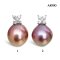 Approx. 13.0 mm, Edison Pearl, Flower CZ Dot Pearl Pendant