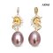 13.3 mm, Freshwater Pearl, Unicorn Dangle Pearl Hinge Clasp Pendant
