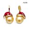 Approx. 12.0 mm, Gold South Sea Pearl, Christmas Hat Pearl Pendant
