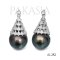 15.6 mm, Tahitian Pearl, Spades Cap CZ Pearl Pendant