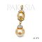 Approx. 9.0 - 11.0 mm, Gold South Sea Pearl, Botan Dangle Pearls Pendant