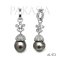 Approx. 11.0 mm, Tahitian Pearl, Flower Dangle Pearl Hinge Clasp Pendant
