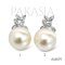 Approx. 12.5 mm, Gold South Sea Pearl, Leaves CZ Pearl, Pendant