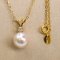 Approx. 7.45 mm, Akoya Pearl, Solitaire Pearl Pendant with Chain Necklace