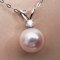 Approx. 7.68 mm, Akoya Pearl, Solitaire Pearl Pendant with Chain Necklace