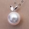 Approx. 7.49 mm, Akoya Pearl, Solitaire Pearl Pendant with Chain Necklace