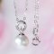 Approx. 7.64 mm, Akoya Pearl, Solitaire Pearl Pendant with Chain Necklace