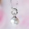 Approx. 7.64 mm, Akoya Pearl, Solitaire Pearl Pendant with Chain Necklace