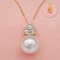 Approx. 14.70 mm, South Sea Pearl, Solitaire Pearl Pendant with Chain Necklace