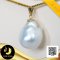 (ไม่รวมสร้อย) จี้ไข่มุก South Sea เม็ดเดี่ยว จุกจี้จีบทองแท้ 18K ไข่มุก South Sea น้ำเค็มคัดเกรด สีขาว ทรงบารอก ขนาด 12 mm เกรด AA+ ตัวเรือนจี้จุกจี้จีบ ทองแท้ 18K / 2.5.64