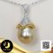 (จี้ไม่รวมสร้อย) จี้ร่มไข่มุกเม็ดเดี่ยว ประดับเพชร 2 สี ไข่มุก South Sea น้ำเค็มคัดเกรด สีทอง-Deep Gold ทรงหยดน้ำ-ไข่ ขนาด 12 mm เกรด AA+ ตัวเรือนจี้ร่ม เงินแท้ 92.5 ชุบทองคำขาว ประดับเพชร CZ 2 สี / 19.5.64