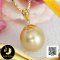 (ไม่รวมสร้อย) จี้ไข่มุก South Sea เม็ดเดี่ยว จุกจี้ดอกลีลาวดีฉลุลายหูจีบทองแท้ 18K ไข่มุก South Sea น้ำเค็มคัดเกรด สีทอง Middle-Deep Gold ทรงหยดน้ำ-ไข่ ขนาด 12 mm เกรด AA+ ตัวเรือน จุกจี้ดอกลีลาวดีฉลุลาย หูจีบ ทองแท้ 18K / 23.5.64