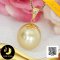 (ไม่รวมสร้อย) จี้ไข่มุก South Sea เม็ดเดี่ยว จุกจี้ดอกลีลาวดีฉลุลายหูจีบทองแท้ 18K ไข่มุก South Sea น้ำเค็มคัดเกรด สีทอง Middle-Deep Gold ทรงหยดน้ำ-ไข่ ขนาด 12 mm เกรด AA+ ตัวเรือน จุกจี้ดอกลีลาวดีฉลุลาย หูจีบ ทองแท้ 18K / 23.5.64