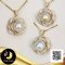 (ไม่รวมสร้อย) จี้กุหลาบ ประดับเพชร CZ มุก South Sea น้ำเค็มคัดเกรด สีทอง Light - Gold ทรงกลม ขนาด 13 mm เกรด AA+ ตัวเรือนจี้กุหลาบ เงินแท้ 92.5 ชุบทอง ประดับเพชร CZ / 2.6.64