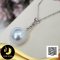 (ไม่รวมสร้อย) จี้ไข่ปลาพลอยแท้ Pink Sapphire 4 เม็ดไล่ระดับ ห้อยไข่มุก South sea น้ำเค็มคัดเกรด สีขาว ทรงบารอก ขนาด 12 mm เกรด AA+ ตัวเรือนจี้ไข่ปลา เงินแท้ 92.5 ชุบทองคำขาว ประดับพลอยแท้ Pink Sapphire 1 ct / 9.6.64
